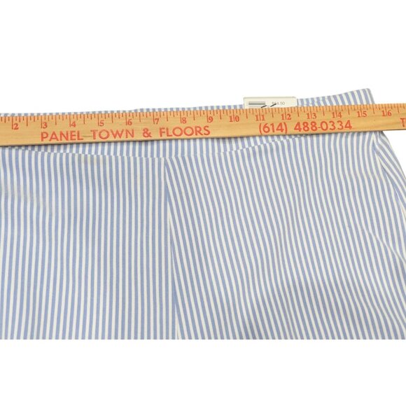 Crown & Ivy Womens Blue/White Striped Pants L Elastic Waist Rayon Blend - Picture 7 of 7